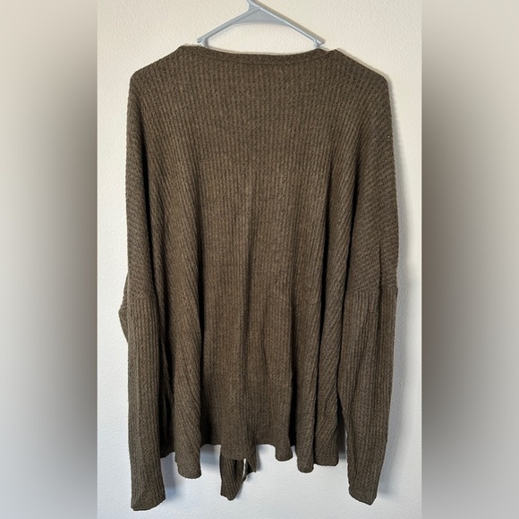 143 Story women’s long sleeve with buttons Cozy Brown Knit Sweater size 3XL - Picture 2 of 5